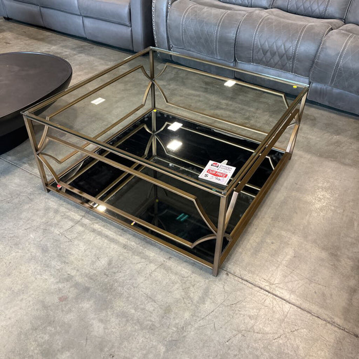 "Edward" Glass & Brass Coffee Table