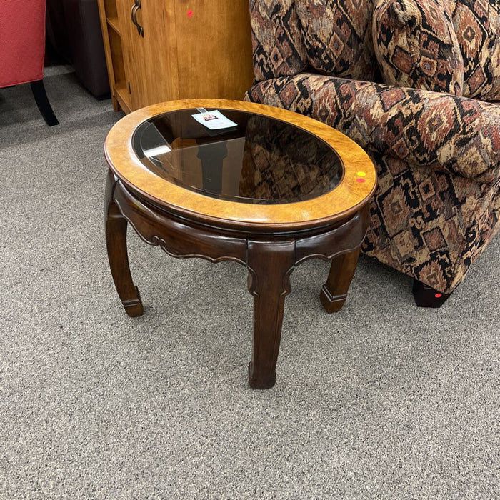 Oval Asian Style End Table