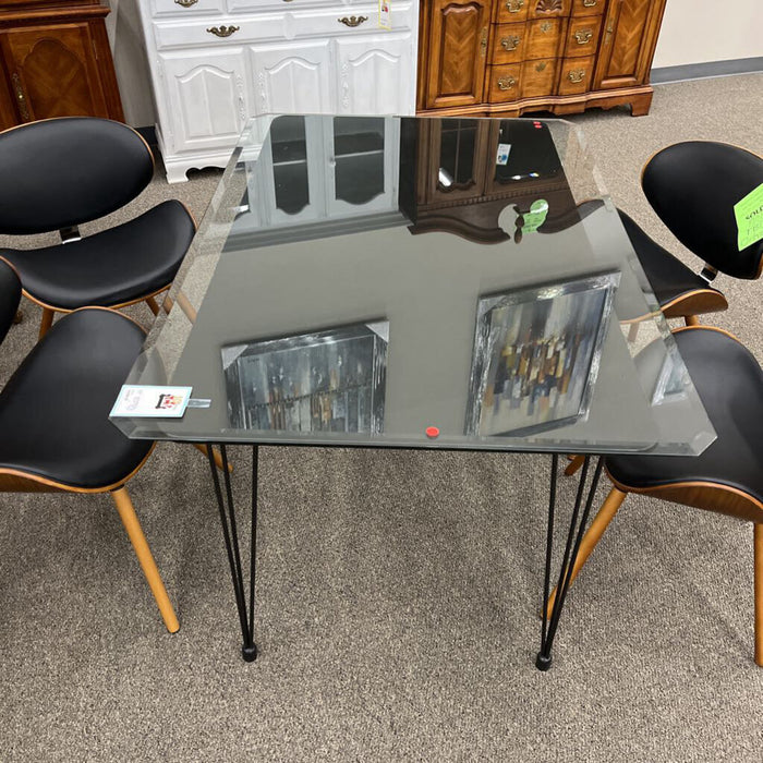 Black Table w/ Glass