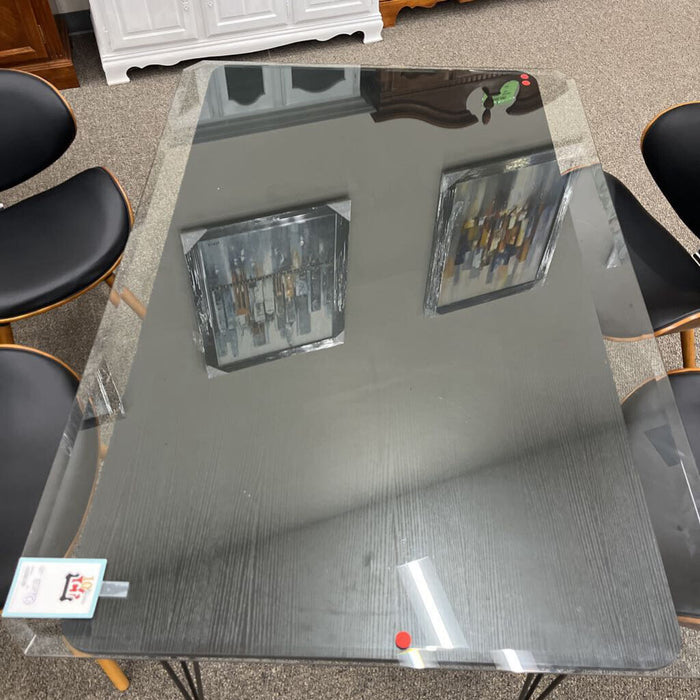 Black Table w/ Glass