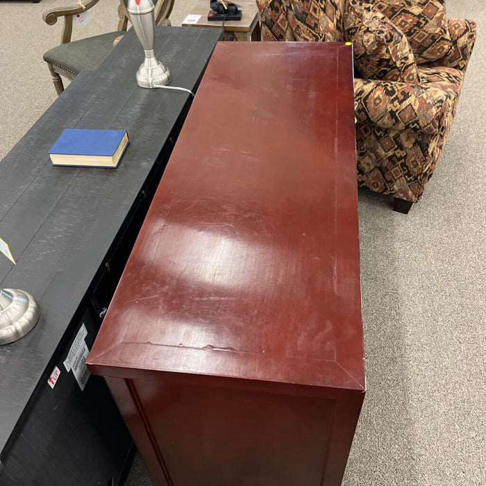 Wine Lacquer Asian Style Chest