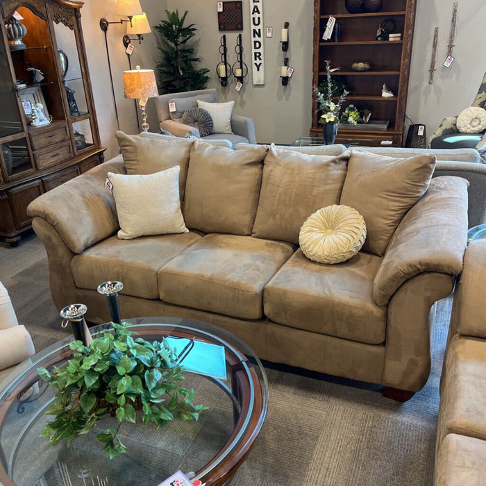 Tan Microfiber Sofa