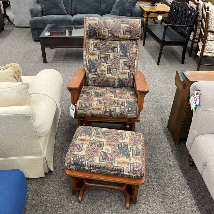 Golf Pattern Mission Glider w/ Ottoman