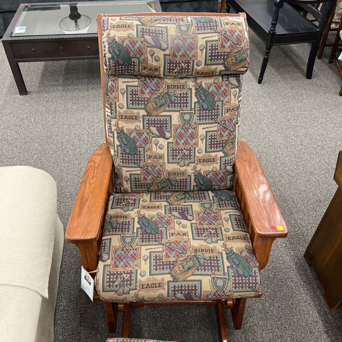 Golf Pattern Mission Glider w/ Ottoman