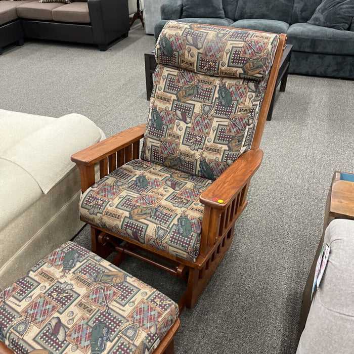 Golf Pattern Mission Glider w/ Ottoman