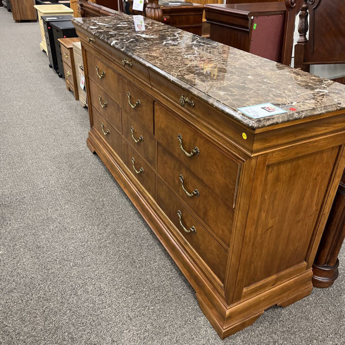 12 Drawer Dresser w/ Marble Top