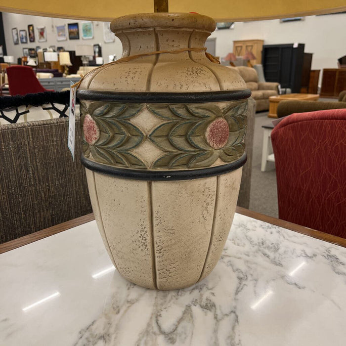 Lg. Floral Clay Lamp