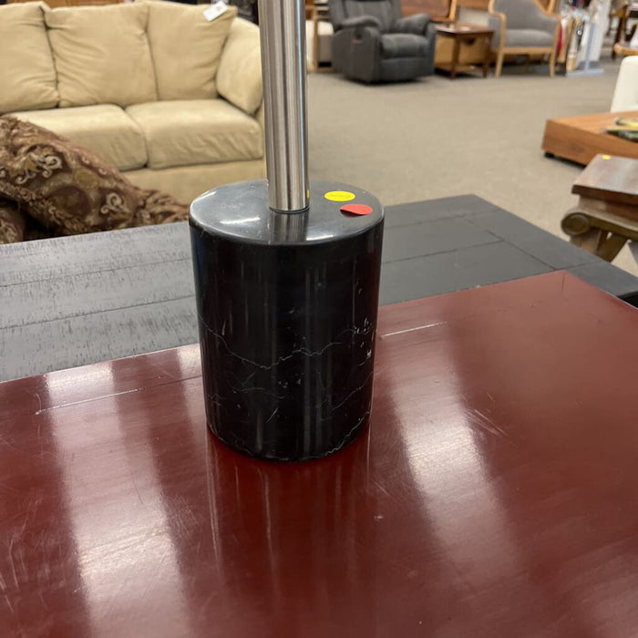 Pair of Black Marble Base Lamps