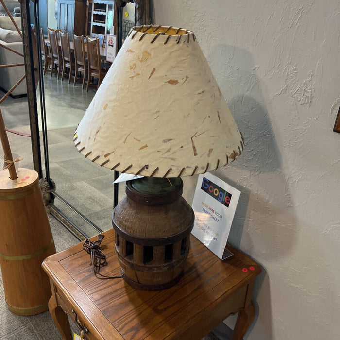 Wagon Wheel Hub Lamp