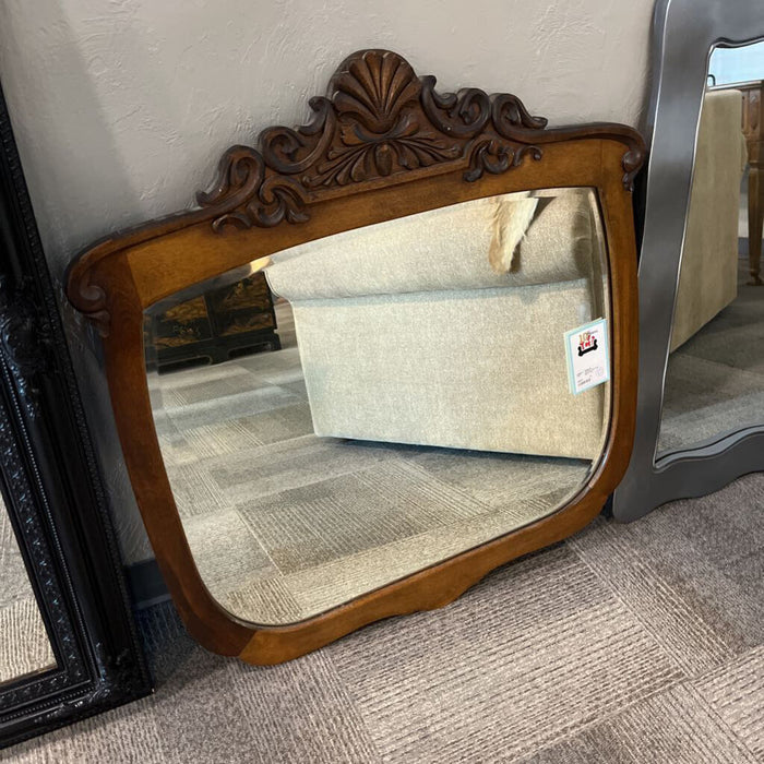 Antique Oak Wall Mirror