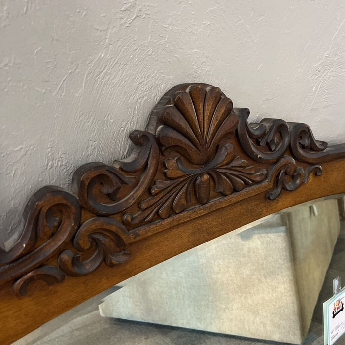 Antique Oak Wall Mirror