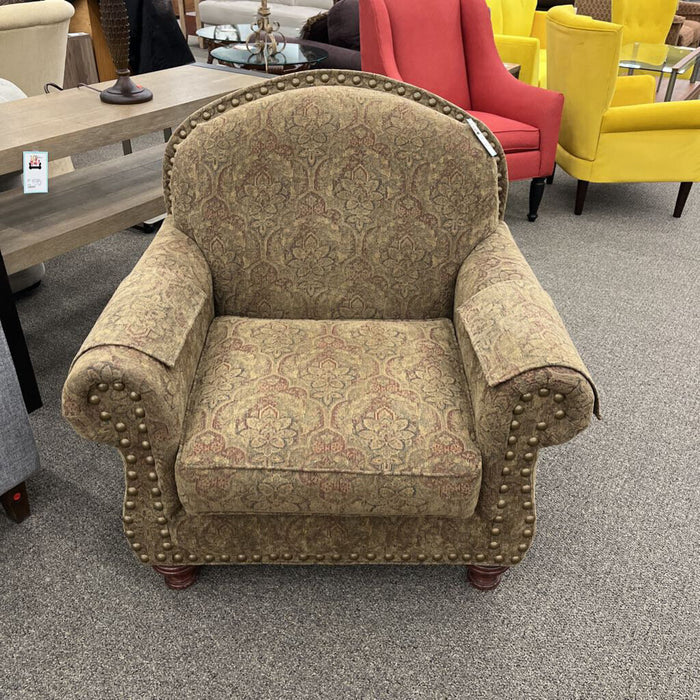 Beige Floral Chair