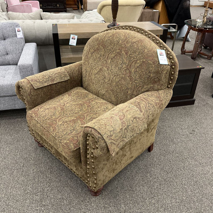 Beige Floral Chair
