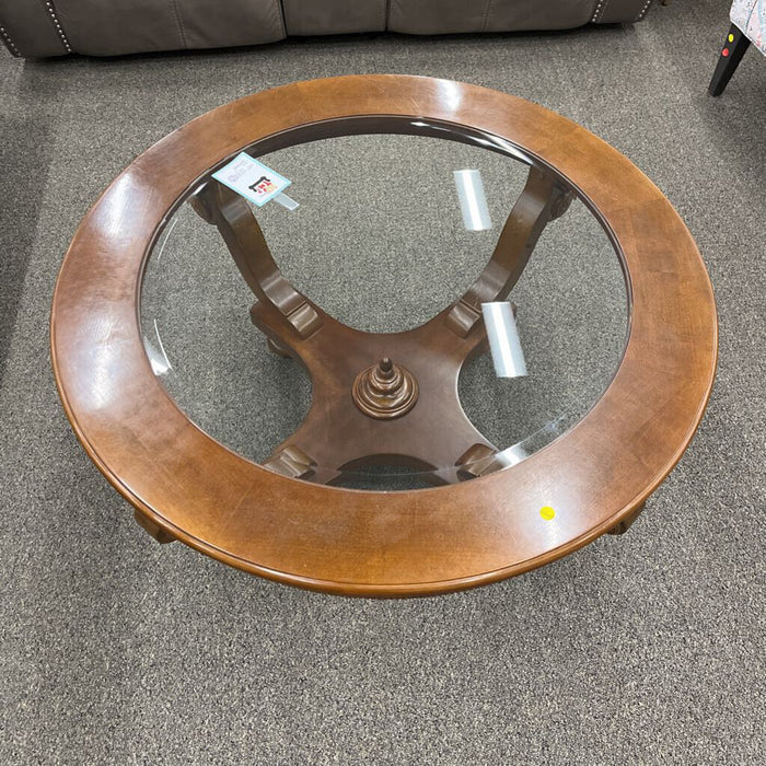 Round Glass Insert Coffee Table
