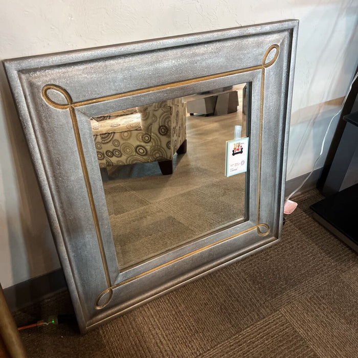 Gray Framed Mirror