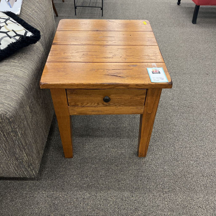 Rustic Oak End Table