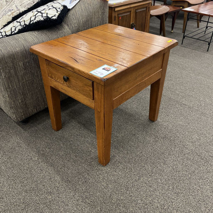 Rustic Oak End Table