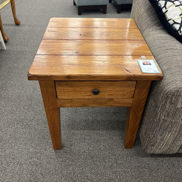Rustic Oak End Table