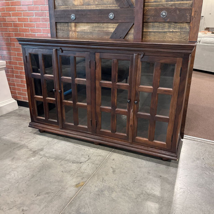 Lg. Rustic 4 Door Cabinet