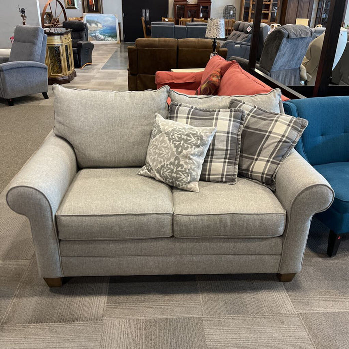 Lt Gray Fabric Loveseat