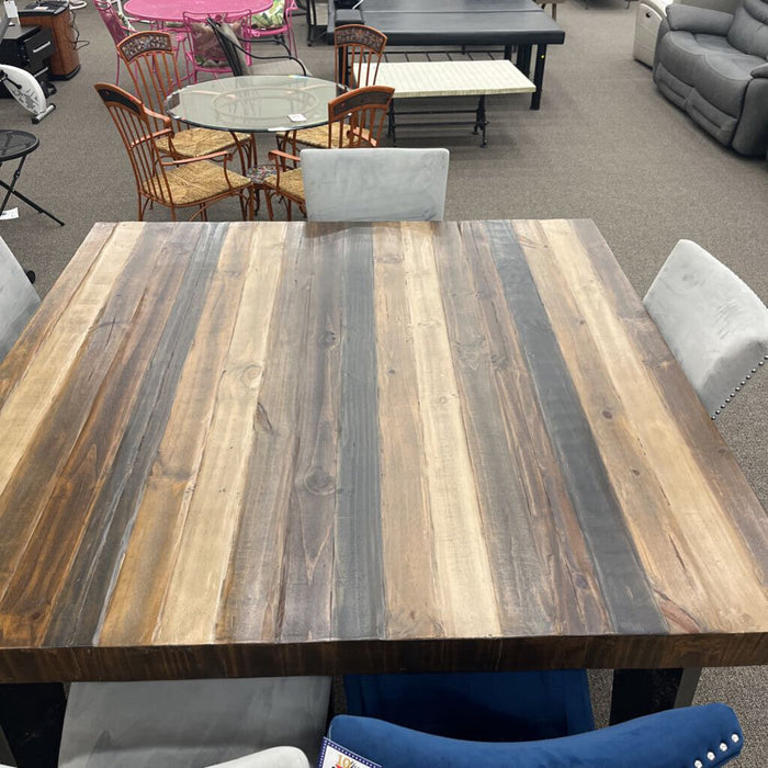 Rustic Pub Table w/ 6 Chairs