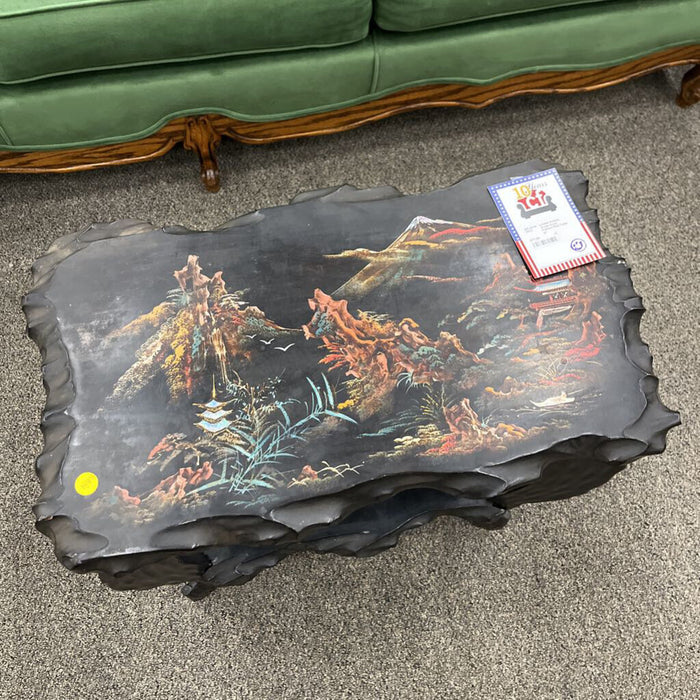 Asian Style Painted End Table