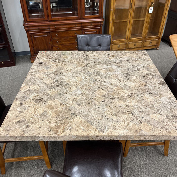 Granite-top Table w/ 4 Stools