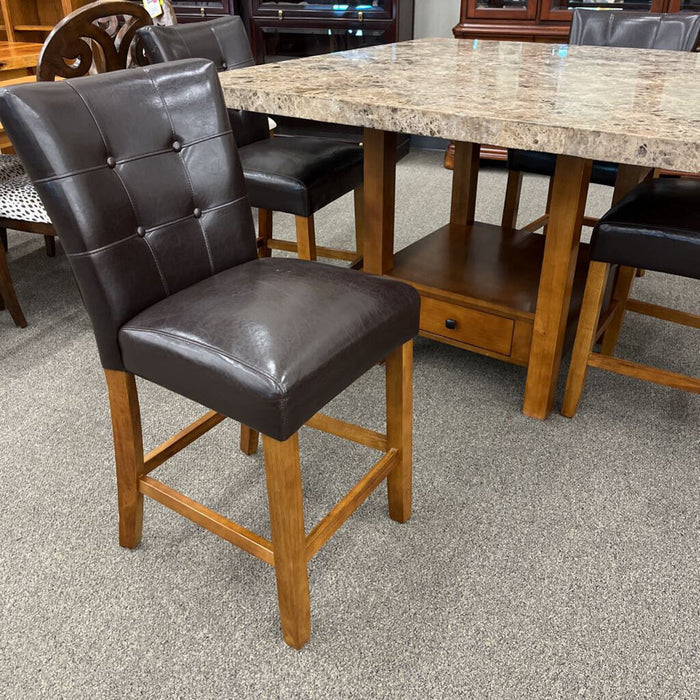 Granite-top Table w/ 4 Stools