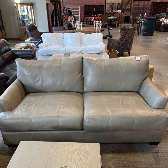 Gray Leather Sofa