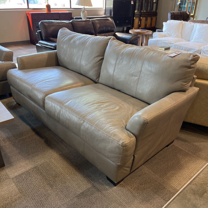 Gray Leather Sofa