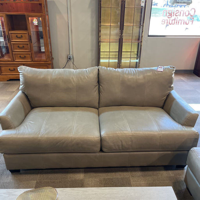Gray Leather Sofa
