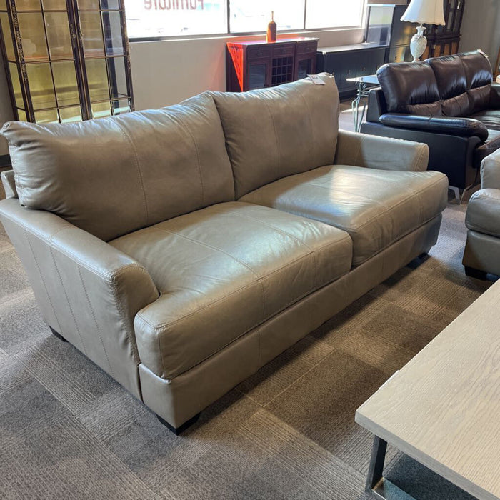 Gray Leather Sofa