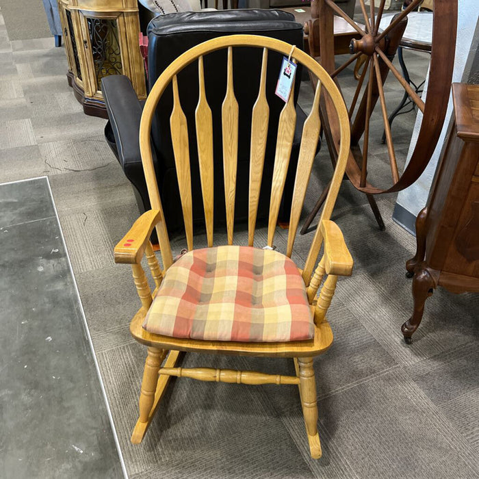 Blonde Oak Rocker w/ Cushion