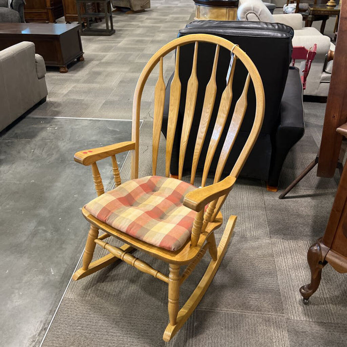 Blonde Oak Rocker w/ Cushion