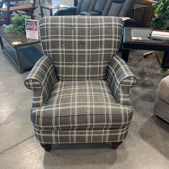 Paula Deen Gray Plaid Chair