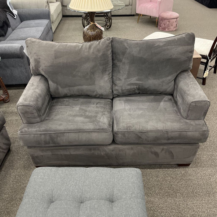 Gray Fabric Loveseat