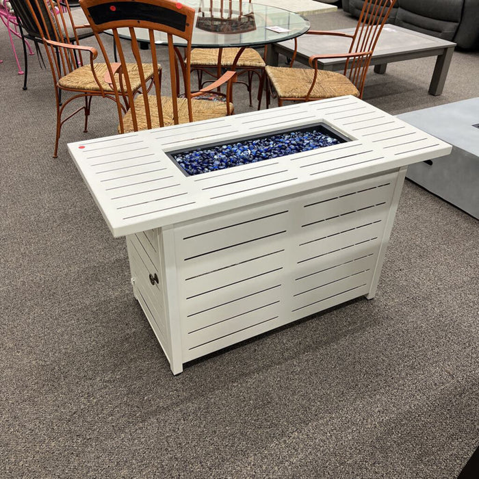 White Propane Firepit