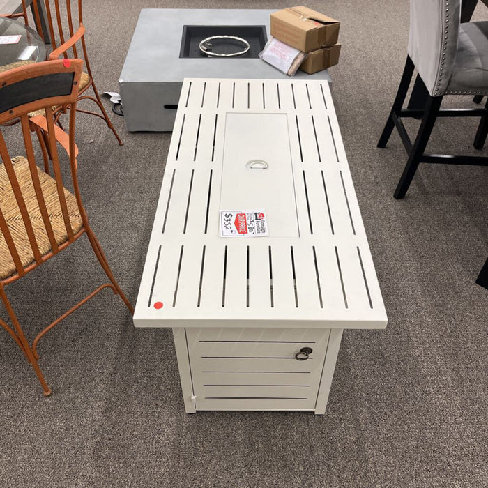 White Propane Firepit
