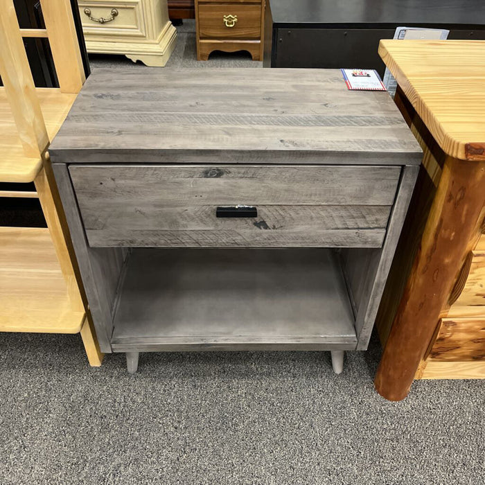 Gray Nightstand w/ Dwr