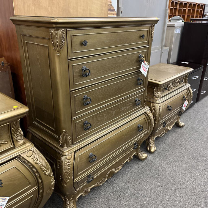 Gold Tallboy Dresser