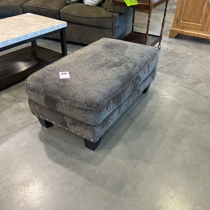 Gray Fabric Ottoman