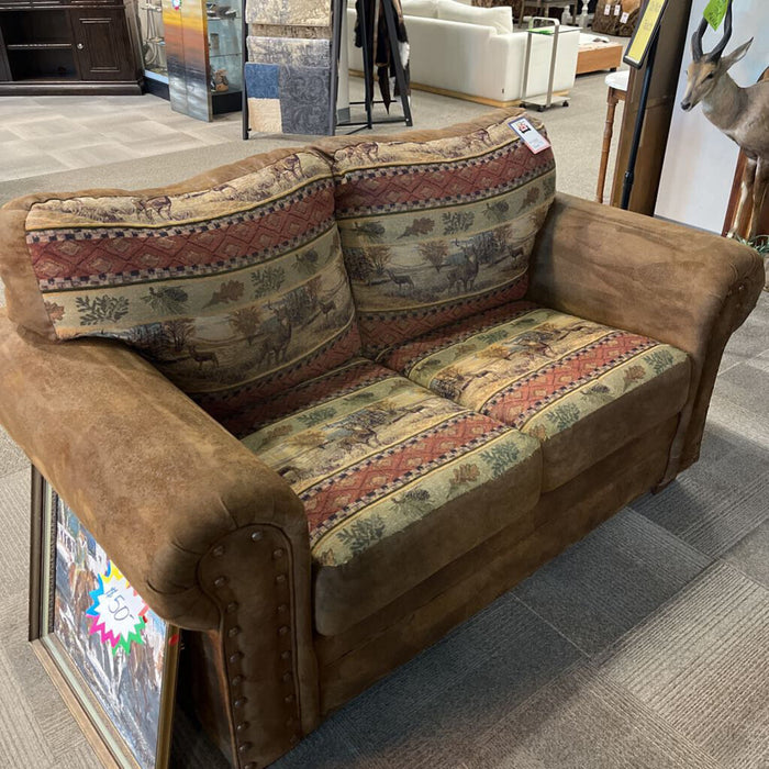 Cabin Print Loveseat
