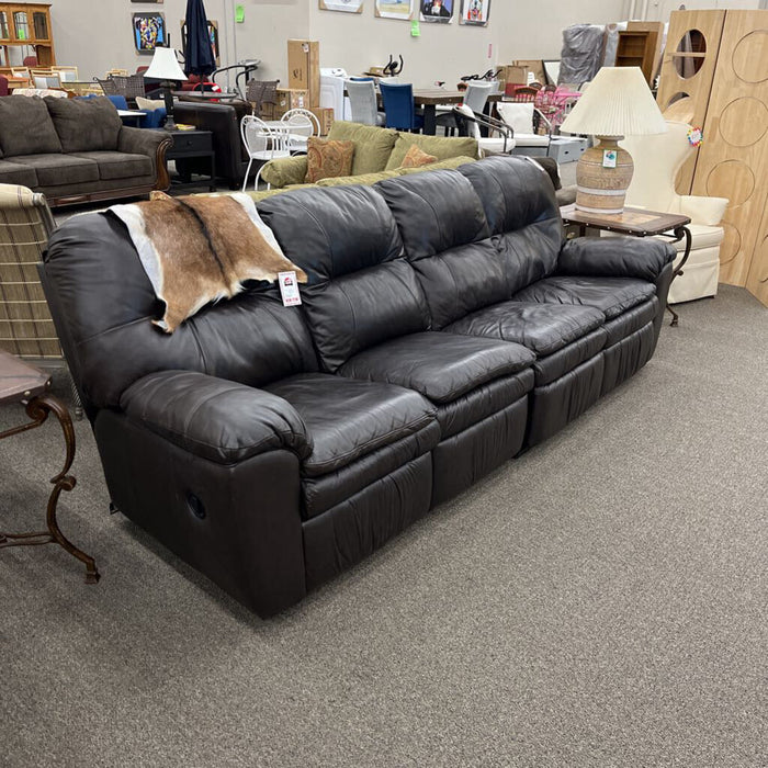 2pc. Brown Leather Rec. Sofa