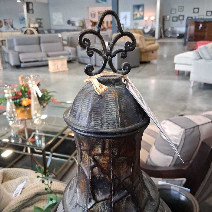 Deco9rative Tall Ceramic/Metal Vessel