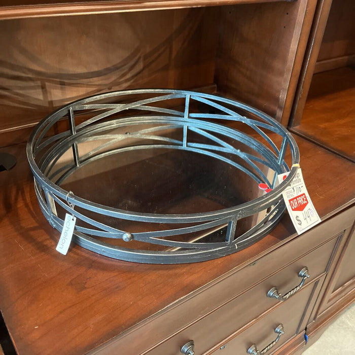 Mirrored Black Serving Tray