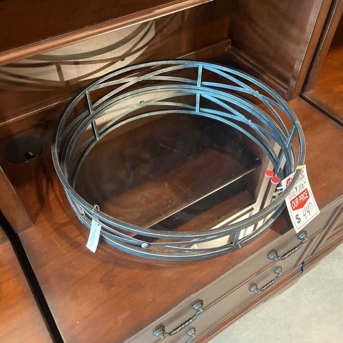 Mirrored Black Serving Tray