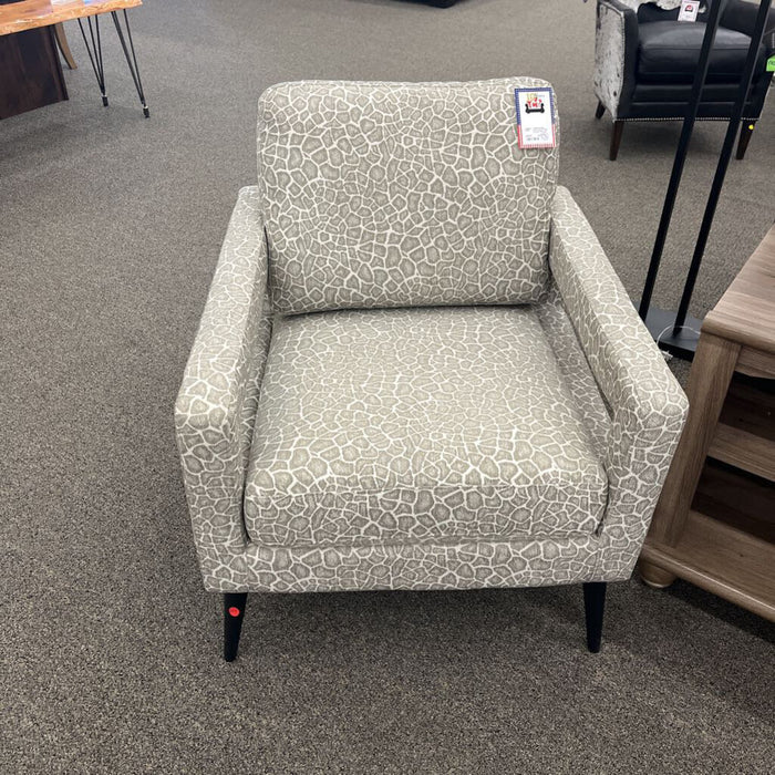 Gray Giraffe Print Accent Chair