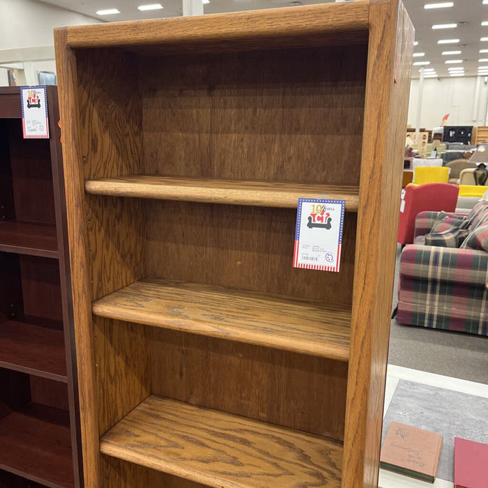 Narrow Oak Bookshelf