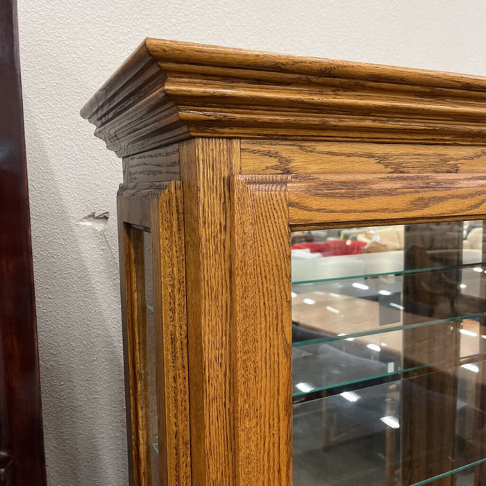 Oak Sliding Door Curio