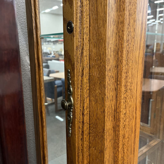 Oak Sliding Door Curio